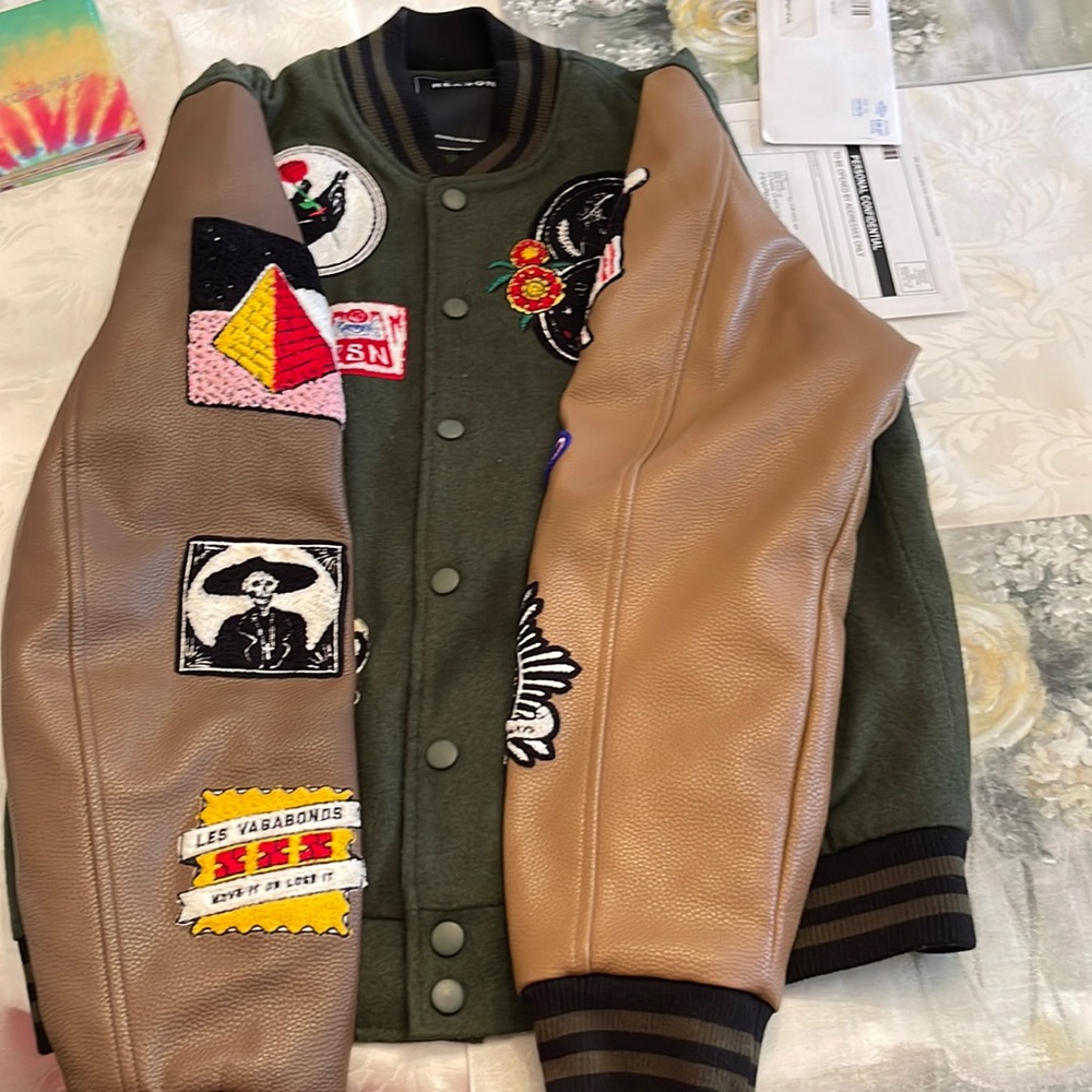 Reason varsity jacket worn once